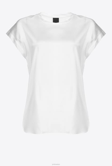 Blusen | Pinko helles Weiss Oberteil aus Stretch-SatinZ4ZP315