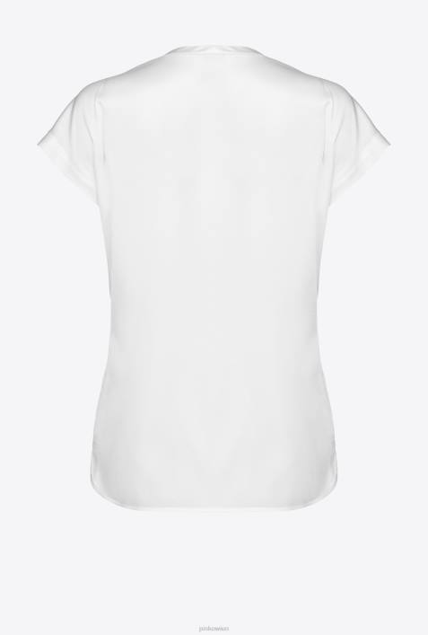Blusen | Pinko helles Weiss Oberteil aus Stretch-SatinZ4ZP315