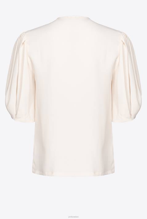 Blusen | Pinko rosa rauchweiß Bluse mit SchnürungZ4ZP279