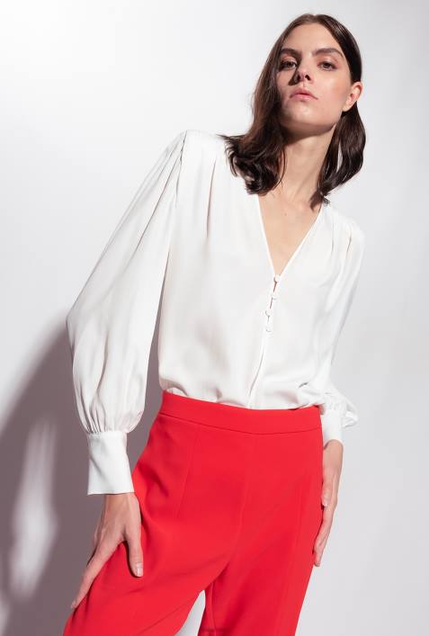 Blusen | Pinko wolkenweiß Bluse mit KnöpfenZ4ZP297