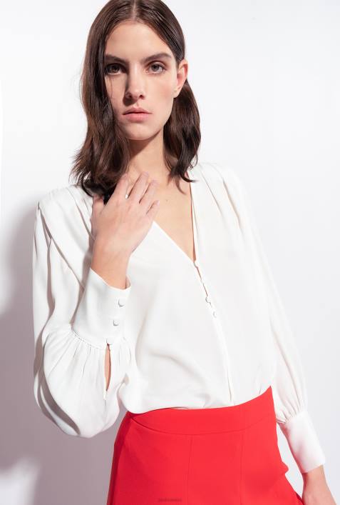 Blusen | Pinko wolkenweiß Bluse mit KnöpfenZ4ZP297