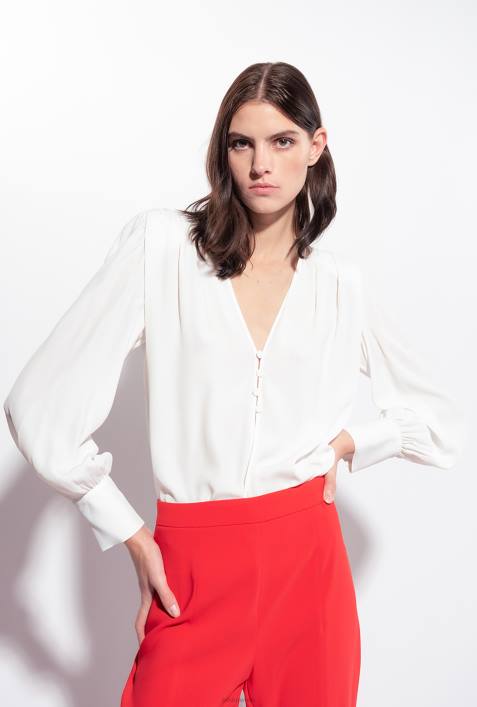 Blusen | Pinko wolkenweiß Bluse mit KnöpfenZ4ZP297