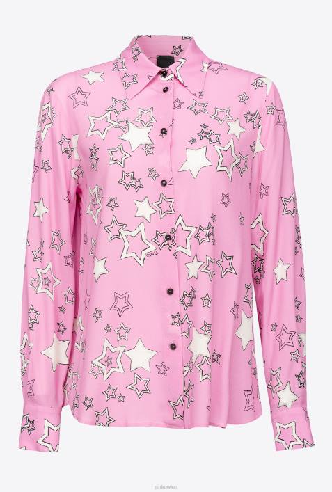 Hemden | Pinko Burgund/Rosa/Rot Hemd mit SternenmusterZ4ZP269
