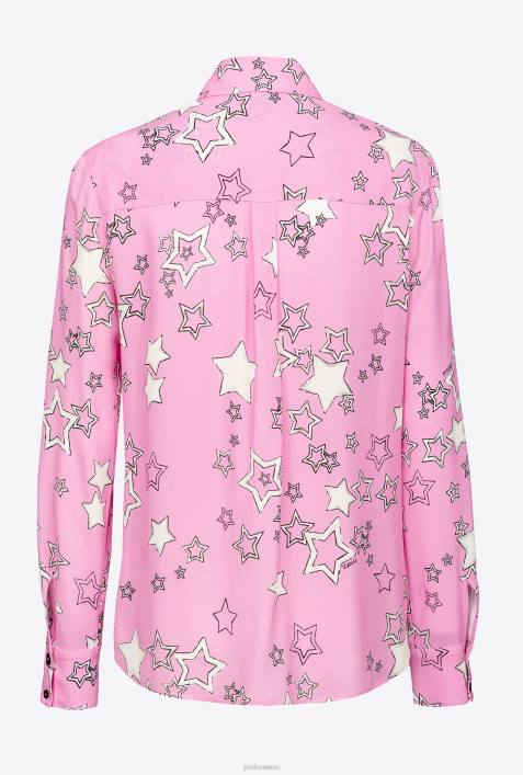 Hemden | Pinko Burgund/Rosa/Rot Hemd mit SternenmusterZ4ZP269
