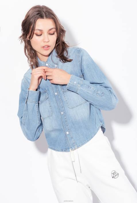 Hemden | Pinko Leichte Wäsche Jeanshemd mit Western-StickereiZ4ZP295