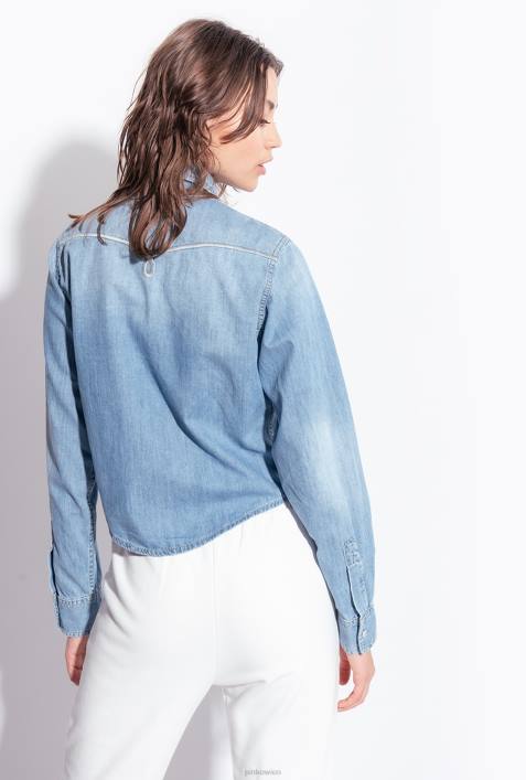 Hemden | Pinko Leichte Wäsche Jeanshemd mit Western-StickereiZ4ZP295