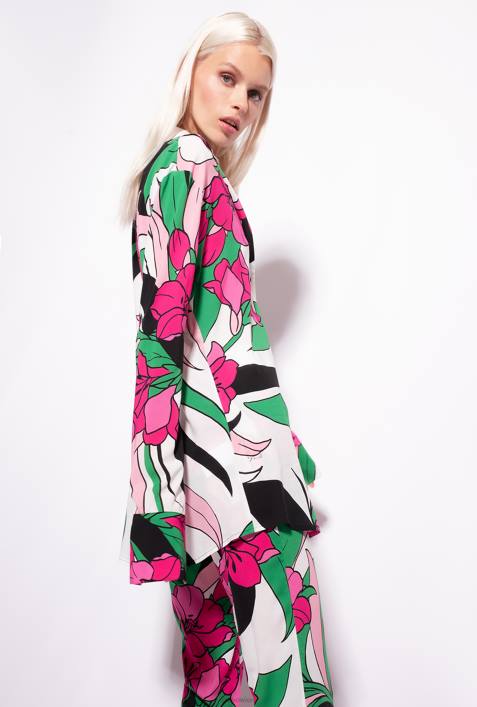 Hemden | Pinko mehrfarbig schwarz/fuchsia Langes Hemd mit BlumendruckZ4ZP272