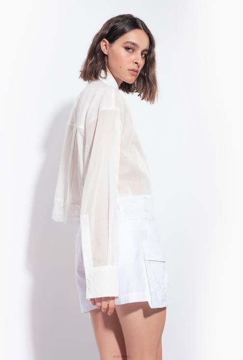 Hemden | Pinko reines Weiß kurzes MusselinhemdZ4ZP291