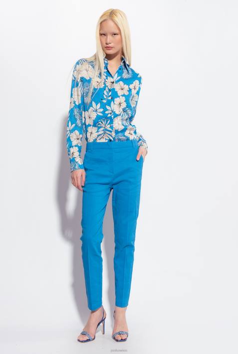 Hemden | Pinko türkis/butter/schwarz grafisches BlumenhemdZ4ZP228