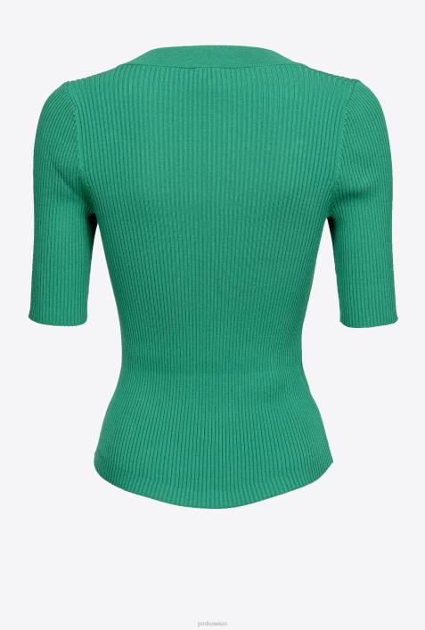 Pullover | Pinko Amazonas Rippstrickoberteil mit goldenen KnöpfenZ4ZP491