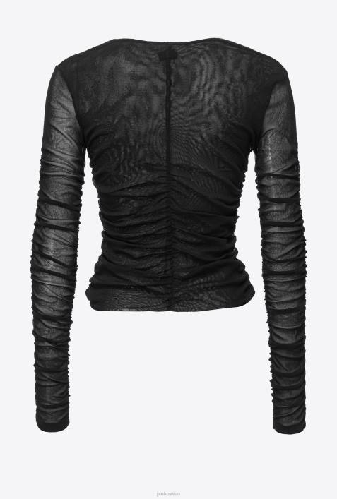 Pullover | Pinko Limousine schwarz TüllpulloverZ4ZP475