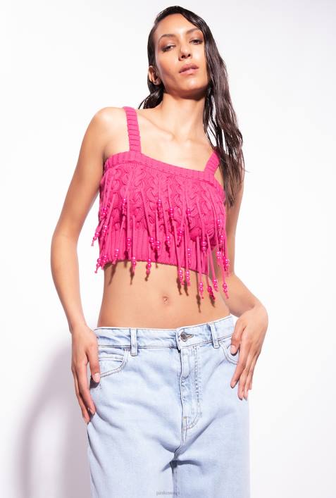 Pullover | Pinko himbeerrot Strickoberteil mit PerlendetailsZ4ZP417