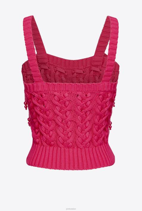 Pullover | Pinko himbeerrot Strickoberteil mit PerlendetailsZ4ZP417