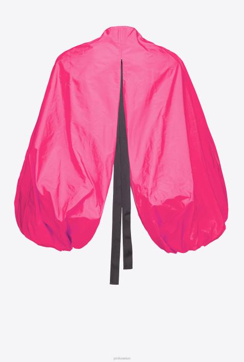 Nach oben | Pinko Fuchsia-Lila Taft-Achselzucken mit BallonärmelnZ4ZP384