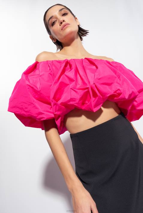 Nach oben | Pinko Fuchsia-Lila Taft-Crop-TopZ4ZP393