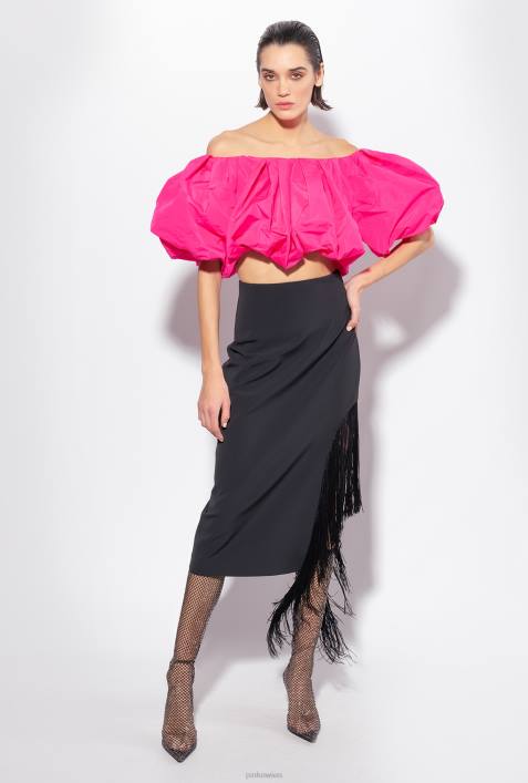 Nach oben | Pinko Fuchsia-Lila Taft-Crop-TopZ4ZP393