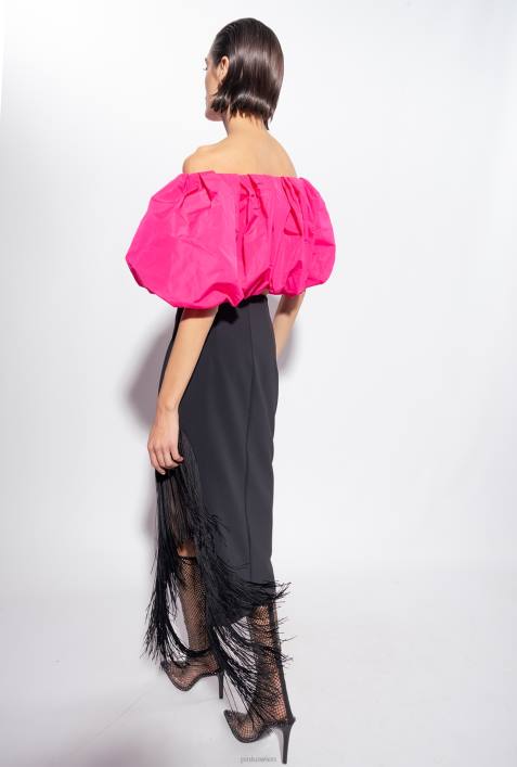 Nach oben | Pinko Fuchsia-Lila Taft-Crop-TopZ4ZP393