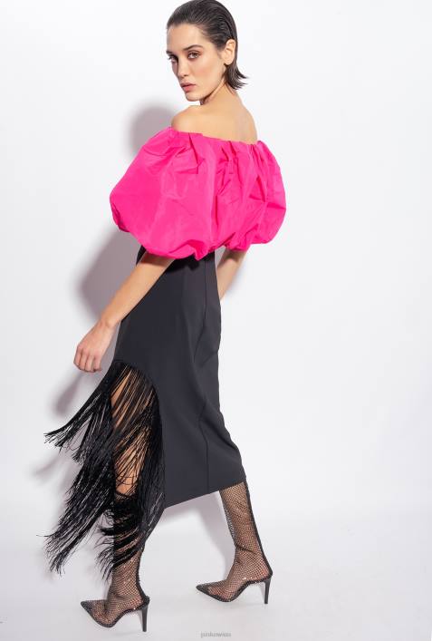 Nach oben | Pinko Fuchsia-Lila Taft-Crop-TopZ4ZP393