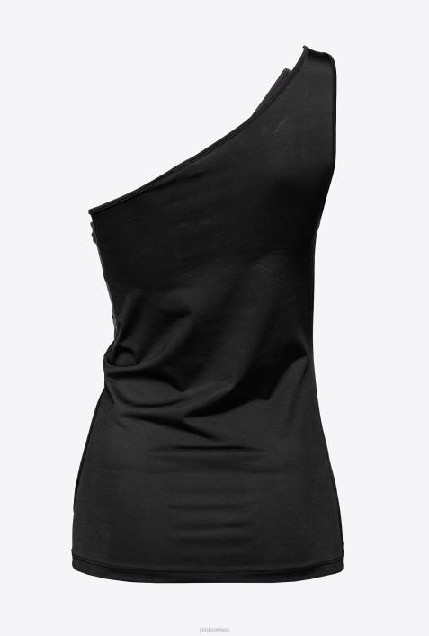 Nach oben | Pinko Limousine schwarz One-Shoulder-Top mit RingZ4ZP462