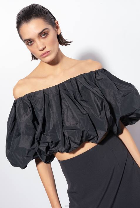 Nach oben | Pinko Limousine schwarz Taft-Crop-TopZ4ZP394
