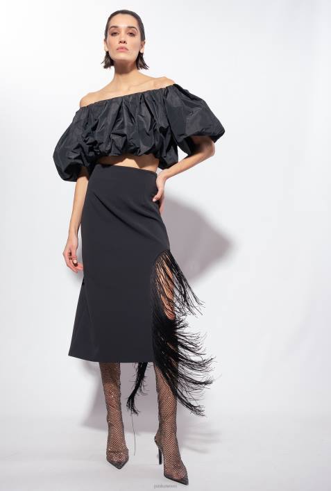 Nach oben | Pinko Limousine schwarz Taft-Crop-TopZ4ZP394