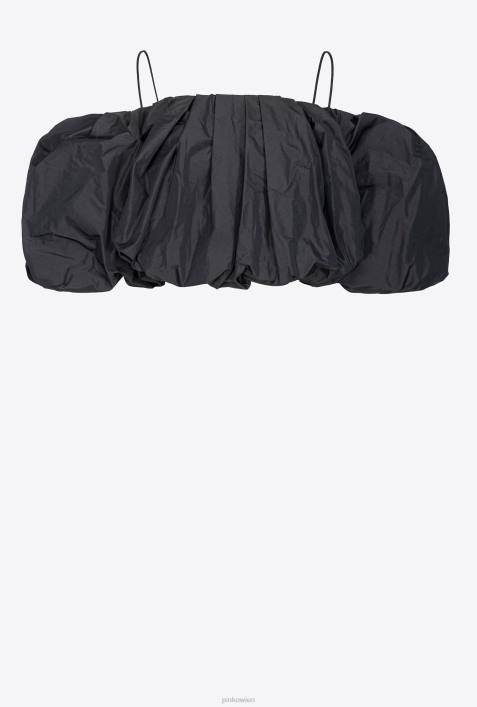 Nach oben | Pinko Limousine schwarz Taft-Crop-TopZ4ZP394