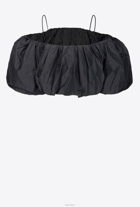 Nach oben | Pinko Limousine schwarz Taft-Crop-TopZ4ZP394