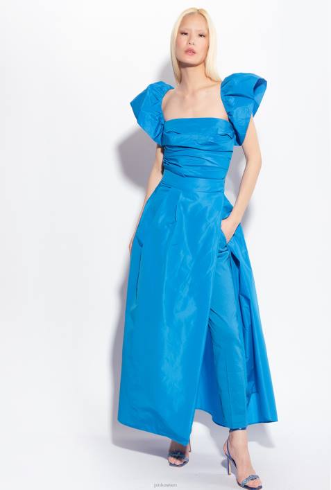 Nach oben | Pinko Regisseur blau Taft-Crop-TopZ4ZP329