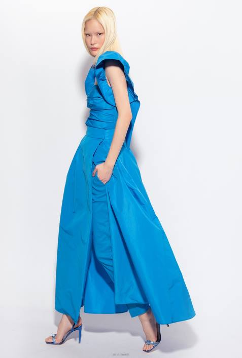 Nach oben | Pinko Regisseur blau Taft-Crop-TopZ4ZP329