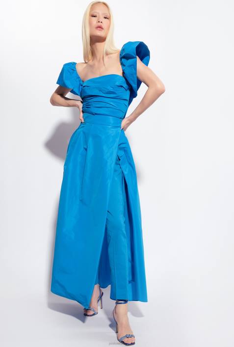 Nach oben | Pinko Regisseur blau Taft-Crop-TopZ4ZP329