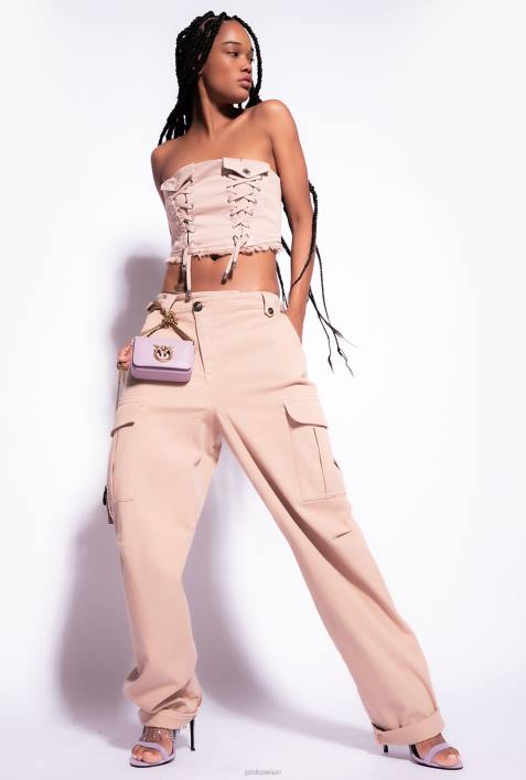Nach oben | Pinko Rugby-Beige Crop-Top im Bustier-StilZ4ZP379