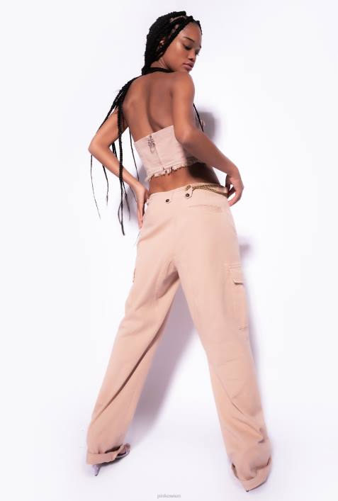 Nach oben | Pinko Rugby-Beige Crop-Top im Bustier-StilZ4ZP379