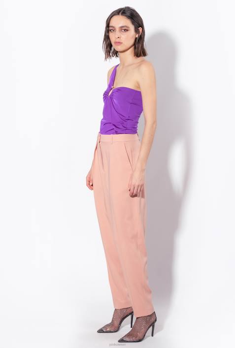 Nach oben | Pinko Stolz lila One-Shoulder-Top mit RingZ4ZP463