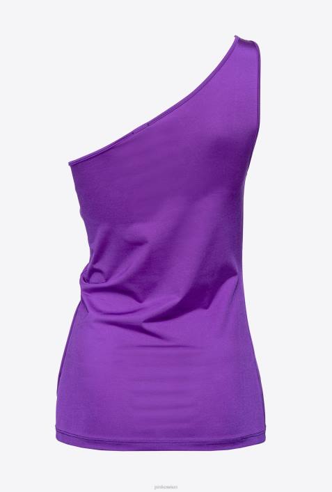 Nach oben | Pinko Stolz lila One-Shoulder-Top mit RingZ4ZP463