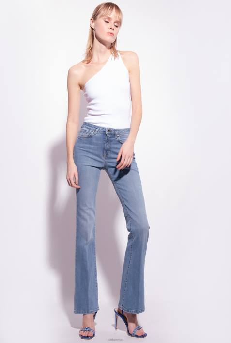 Nach oben | Pinko helles Weiss One-Shoulder-Top mit StickereiZ4ZP469