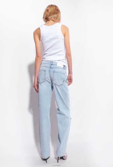 Nach oben | Pinko helles Weiss Tanktop mit Love-Vogel-StickereiZ4ZP374