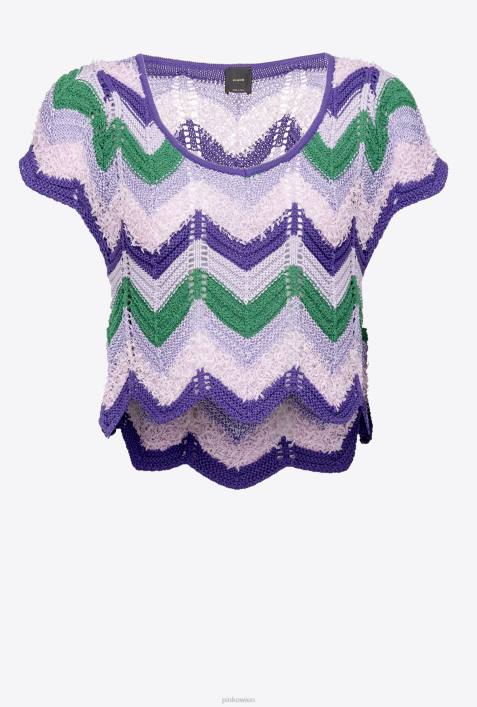 Nach oben | Pinko multi. grün/lila Gehäkeltes Crop-TopZ4ZP340