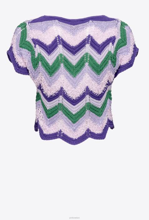 Nach oben | Pinko multi. grün/lila Gehäkeltes Crop-TopZ4ZP340