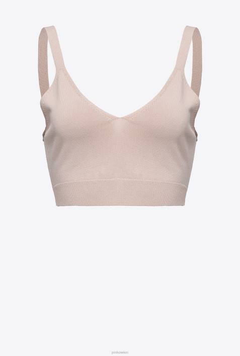 Nach oben | Pinko rauchiges Rosa Strick-Crop-TopZ4ZP380