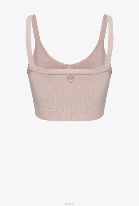 Nach oben | Pinko rauchiges Rosa Strick-Crop-TopZ4ZP380