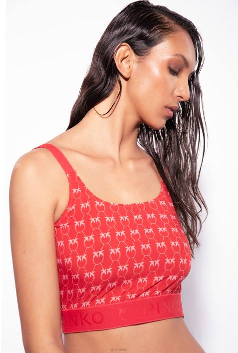 Nach oben | Pinko rot Rosa MonogrammoberteilZ4ZP367