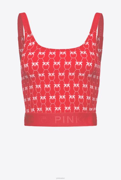 Nach oben | Pinko rot Rosa MonogrammoberteilZ4ZP367