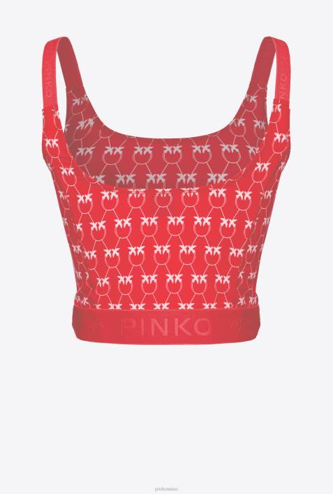 Nach oben | Pinko rot Rosa MonogrammoberteilZ4ZP367
