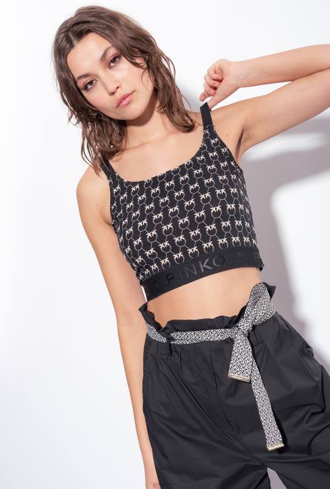 Nach oben | Pinko schwarz/creme MonogrammoberteilZ4ZP369