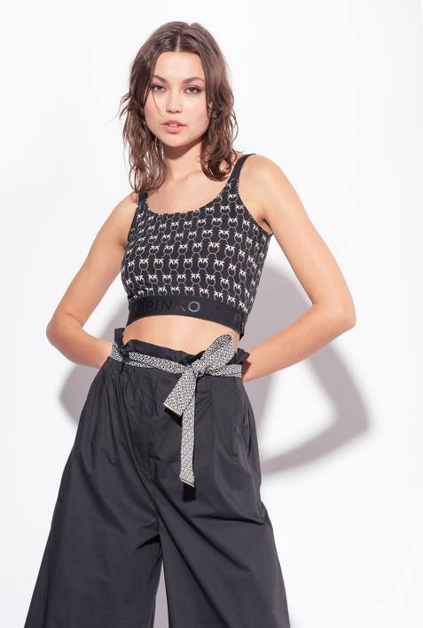 Nach oben | Pinko schwarz/creme MonogrammoberteilZ4ZP369