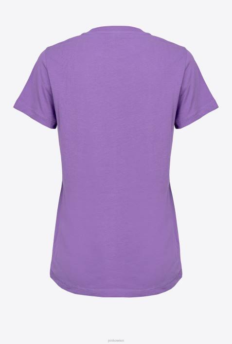 T-Shirt | Pinko Lavendelflieder T-Shirt mit SternlogoZ4ZP341