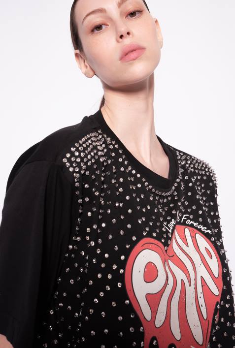 T-Shirt | Pinko Limousine schwarz Ich liebe mich für immer T-ShirtZ4ZP396