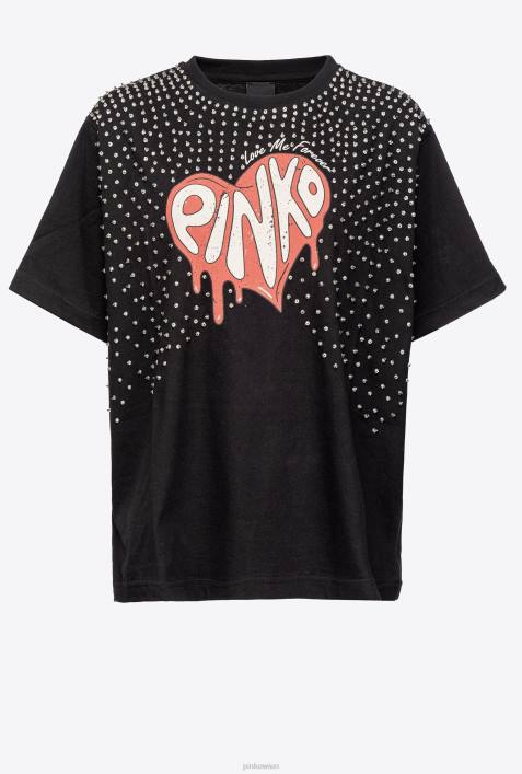 T-Shirt | Pinko Limousine schwarz Ich liebe mich für immer T-ShirtZ4ZP396