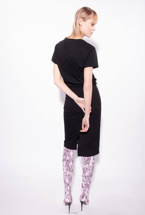 T-Shirt | Pinko Limousine schwarz T-Shirt mit HerzstickereiZ4ZP445