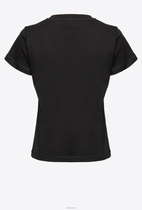 T-Shirt | Pinko Limousine schwarz T-Shirt mit MikroZ4ZP485